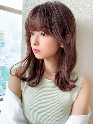 イメチェンウルフひし形シルエット外ハネボブ美髪ワンカール