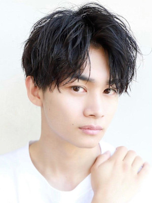 ルーズウエットショートセンターパート