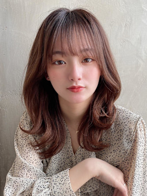 韓国風レイヤーイメチェンハッシュカットワイドバング美髪