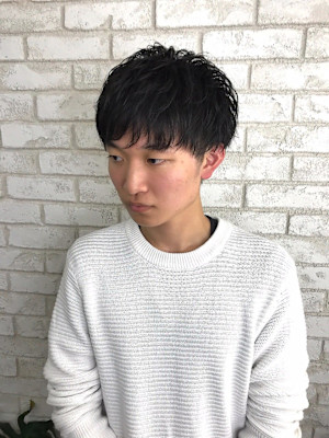 ルーズウェーブマッシュ/MEN'S HAIR/メンズカット【