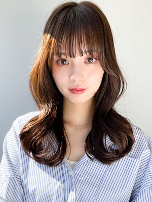 【透明感♪韓国風エギョモリ】シースルーバング大人可愛い小顔