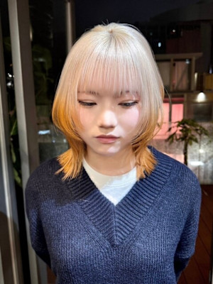 ルーツカラー　デザインカラー　ハイトーン　表参道/原宿