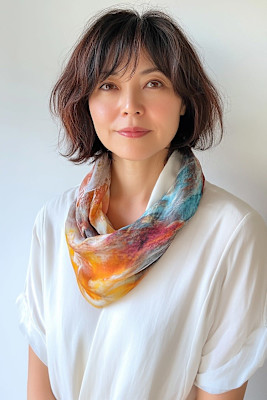 セットが簡単ボブ【40代50代髪型】