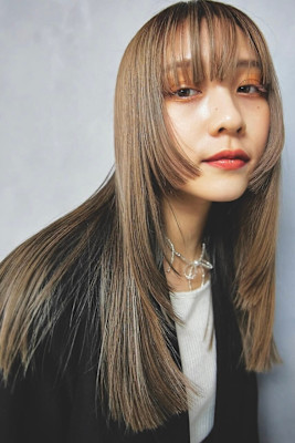 顔まわりレイヤー/透明感ベージュ/髪質改善/姫カッ