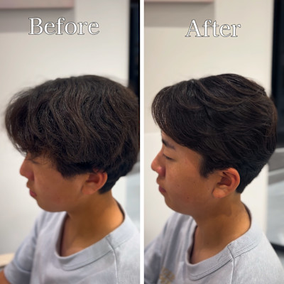 横浜”曲がる縮毛矯正ニュアンスメンズ縮毛矯正