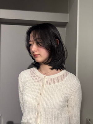 レイヤーカット ボブレイヤー  ブリーチなしカラー