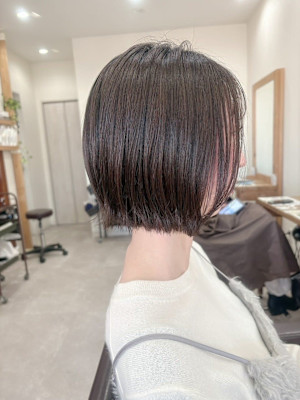 丸みショート/ニュアンスカラー/２０代３０代４０代