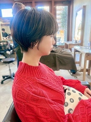 ひし形ショート/グレージュ/２０代３０代４０代