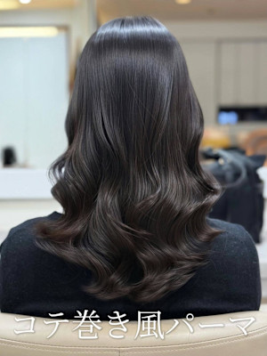 ミディアムでもかわいい！韓国風パーマ