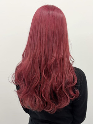 赤髪ロングヘアー