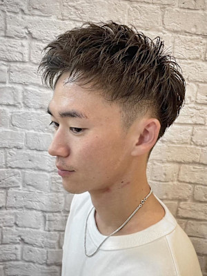 ツーブロックショート