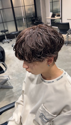 綿貫航太◎セットが簡単シャドウパーマ/ブラウンカラー