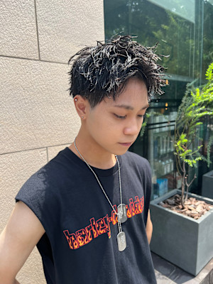 綿貫航太◎短髪パーマ/短髪/ツーブロック/アップバング