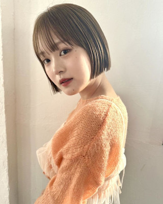 ボブ/ベージュカラー/透明感カラー