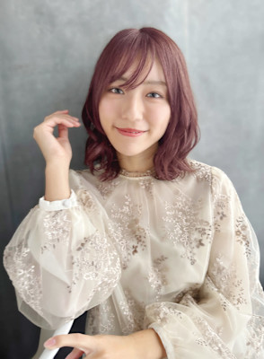 ミディアムパーマ/オイルカラー/オーガニックカラー