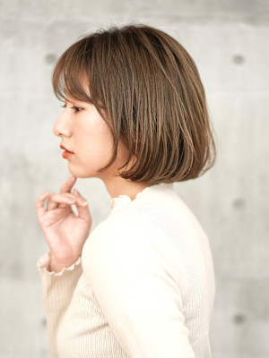 前下がりショート・ボブ/絶壁解消/前髪あり/40代/30代
