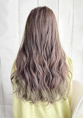 グラデーションカラー/オンブレ/カーキ