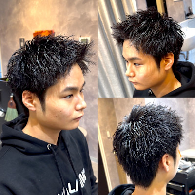 スパイキーショート×ソフトツイスト