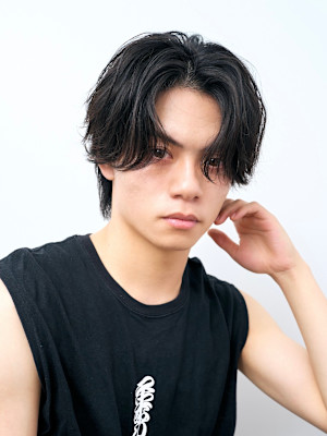 ツイストスパイラルパーマ/ウルフ/ミディアムヘア