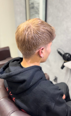 ブリーチ×ハニーベージュ×メンズ