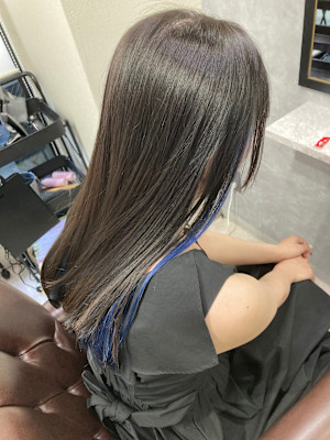 インナーカラー×ブルー