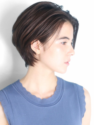ショート・ボブ/面長/前髪なし/絶壁解消/30代/40代/