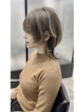 顔回りが可愛い☆　ボブウルフ　ウルフカット