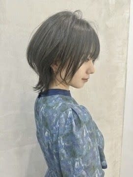 ダークグレージュ×ウルフカット　ウルフ　ネオウルフ