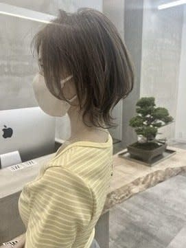 マスクでも素敵なネオウルフ　ウルフカット　ボブウルフ　ウルフ