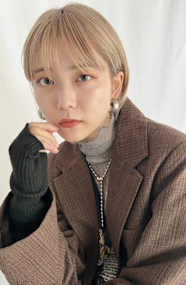 小顔ショート/ミルクティーベージュ 