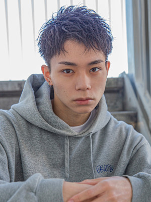  【小久保style】メンズカットツーブロックツイストウルフ