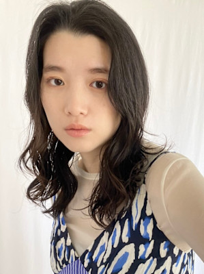 ニュアンスパーマ/黒髪ウェーブ/デジキュア/簡単スタイリング