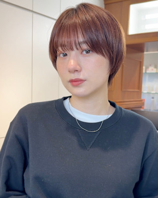 イメチェン外ハネボブ美髪ワイドバングレイヤーショート/原宿