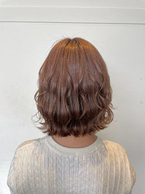 透明感カラー/春色くすみブラウン