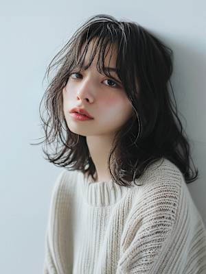 20代30代40代　くびれ抜け感外国人風セミロング