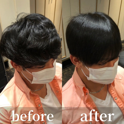 メンズ弱酸性縮毛矯正/曲がる縮毛矯正/ENORE東京店