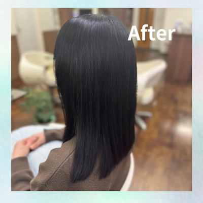 乾かすだけでキレイにまとまる！美髪ストレート