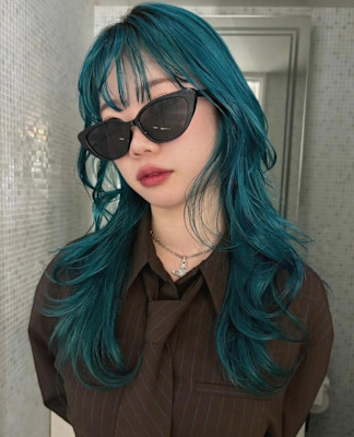 シースルーブルーセミロング（AYAMI）