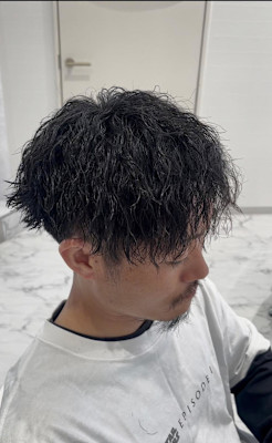 メンズショート／ツイスパ／スパイラル／特殊パーマ／ツーブロ