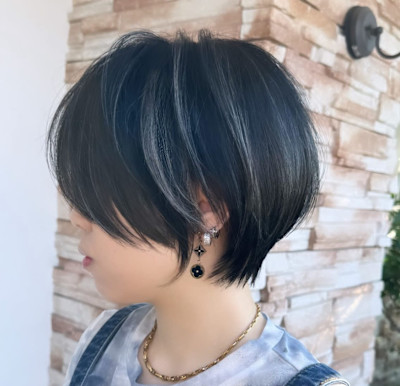 アッシュグレージュ×ハイライト