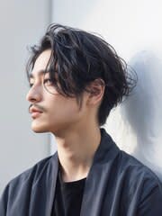 無造作センターパート/ニュアンスパーマ