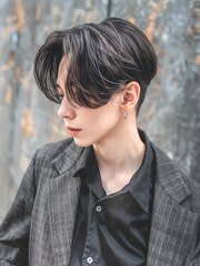 韓国フェザーパーマニュアンスパーマセンターパートショート