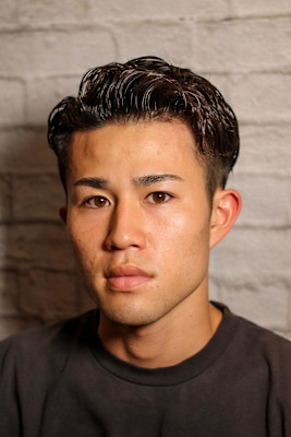 七三ツーブロ×パーマ