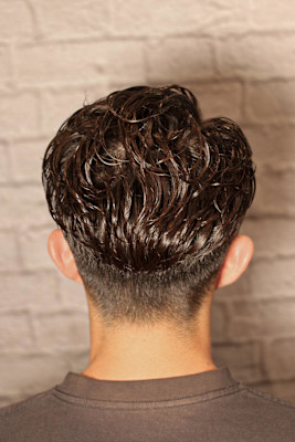 七三ツーブロ×パーマ