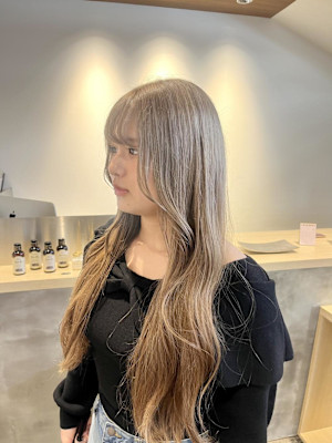 黒髪/ボブルフ//小顔/ワンレン/仙台/髪質改善/前髪