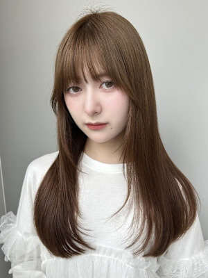 ロングレイヤー/顔周りレイヤー/前髪カット/低めレイヤー/