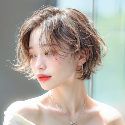 トレンド感たっぷり！軽やかショートボブ