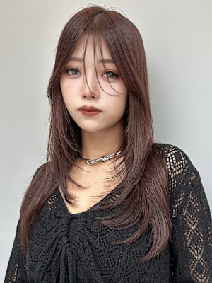 レイヤーカット/暖色カラー/シャギーレイヤー/10代