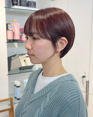 イメチェン外ハネボブ美髪ワイドバングレイヤーショート/原宿