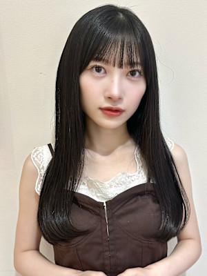 ロングヘア/髪質改善/酸熱トリートメント/暗髪/前髪/